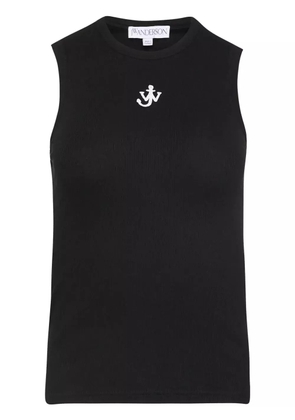 JW Anderson Anchor-embroidered top - Black
