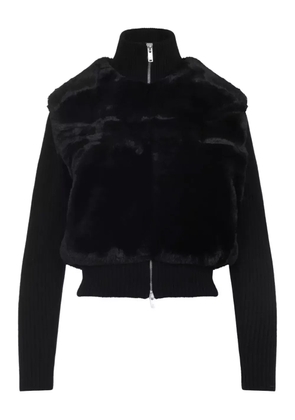 Moose Knuckles high-neck ribbed jacket - Black
