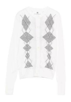 Ermanno Scervino diamond-pattern cardigan - White