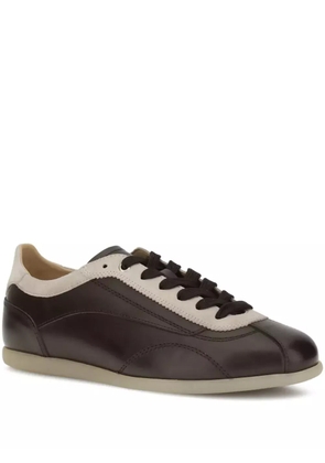 Brunello Cucinelli leather lace-up sneakers - Brown