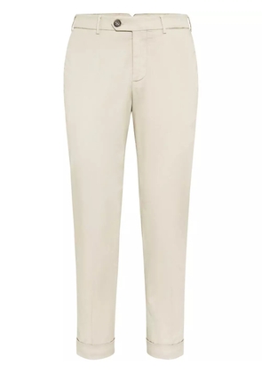 Brunello Cucinelli tapered-leg chino trousers - Neutrals