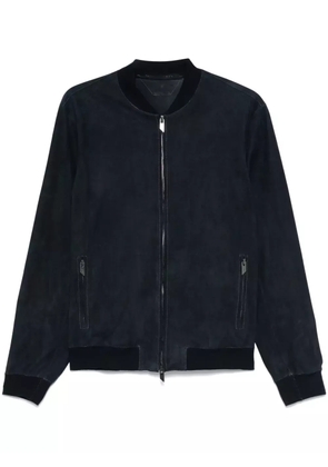 Salvatore Santoro suede bomber jacket - Blue