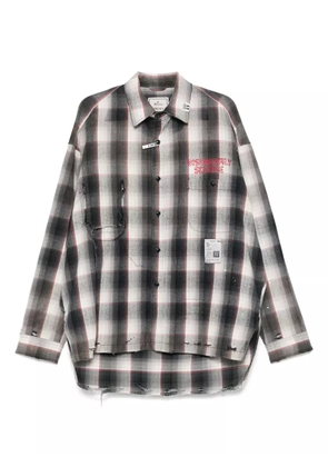 Maison MIHARA YASUHIRO checked shirt - Grey