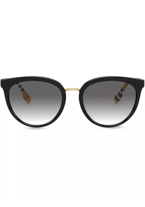 Burberry Eyewear check print sunglasses - Black