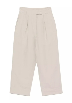 Margaret Howell pleated cropped trousers - Neutrals
