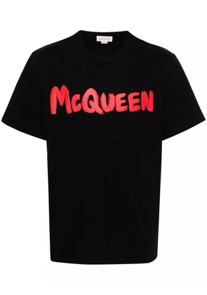 Alexander McQueen logo graffiti-print t-shirt - Black