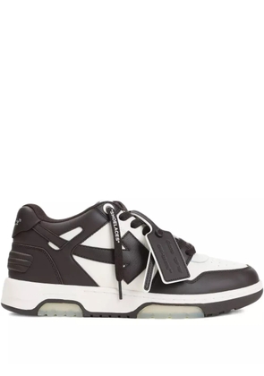 Off-White Our Of Office arrow-patch leather sneakers - Brown