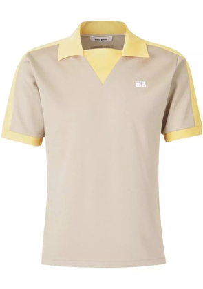 Wales Bonner embroidered-logo polo shirt - Neutrals