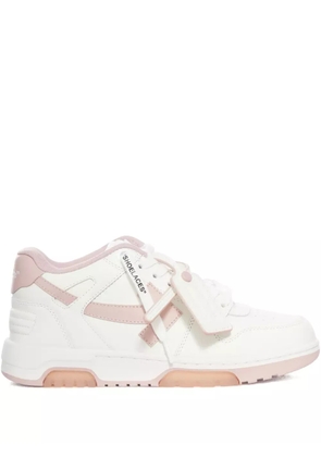 Off-White lace-up panelled leather sneakers