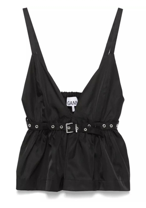 GANNI Duchesse Strap top - Black