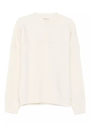 MORDECAI panelled wool sweater - Neutrals