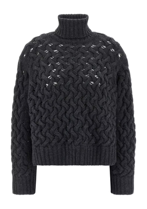P.A.R.O.S.H. braided wool high-neck sweater - Grey