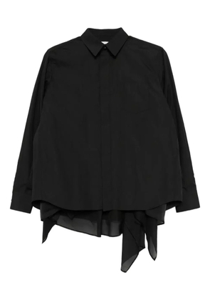 sacai double-layer shirt - Black