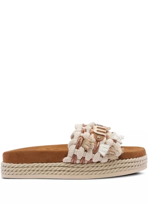 Mou braided-strap platform sandals - Neutrals
