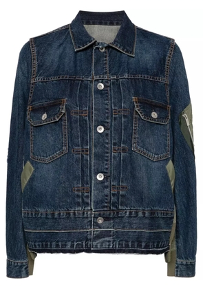 sacai panelled denim jacket - Blue