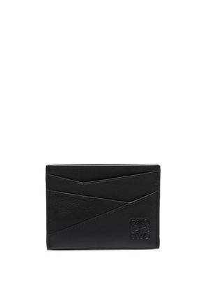 LOEWE logo-embossed leather cardholder - Black