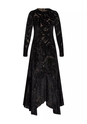 ETRO paisley-print velvet midi dress - Black