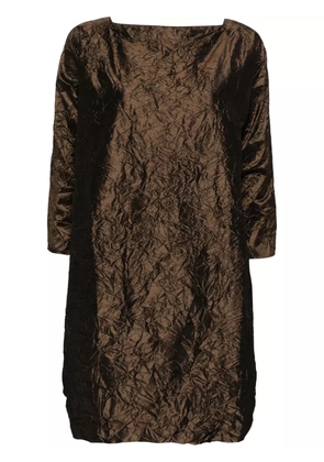 Daniela Gregis crinkled mini dress - Brown