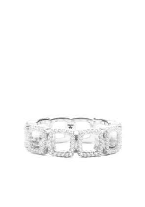 Tom Wood square-link zirconia ring - Silver