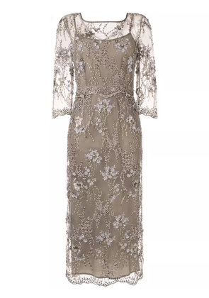 Antonio Marras embroidered cocktail dress - Brown