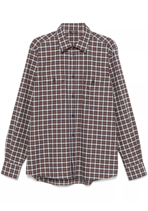 Peserico checked shirt - Brown