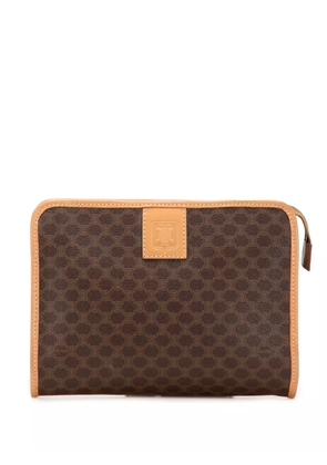 Celine Pre-Owned 2015 Macadam Coated Canvas clutch bag - Brown