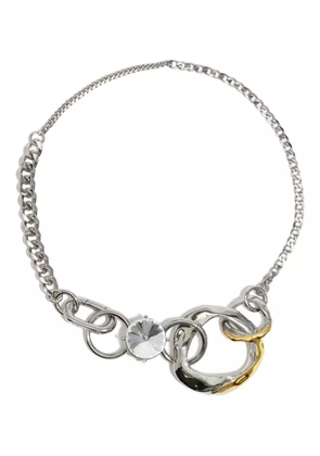Bimba y Lola crystal-embellished chain necklace - Silver