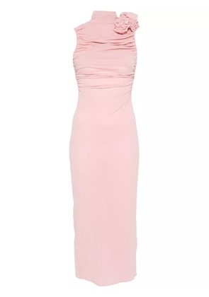 Magda Butrym ruched mock-neck midi dress - Pink
