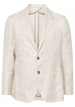 Tagliatore check-pattern single-breasted blazer - Neutrals