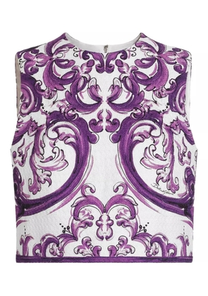 Dolce & Gabbana Majolica-print top - White