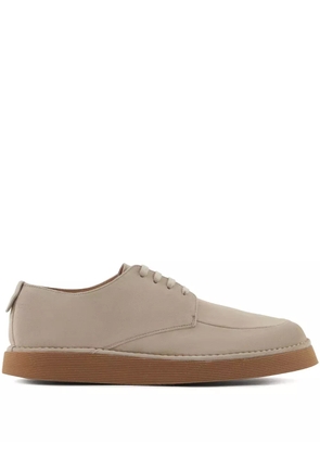 Giorgio Armani leather derby shoes - Neutrals