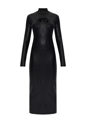 Diesel logo-detail ribbed dress - Black