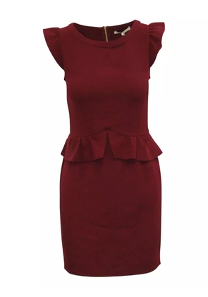SANDRO peplum cap-sleeve mini dress - Red
