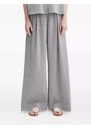 Sessùn pinstripe elasticated-waist palazzo pants - Grey