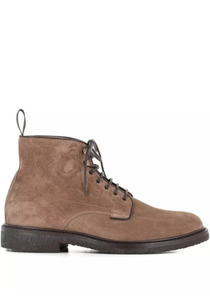 Henderson Baracco lace-up suede boots - Neutrals
