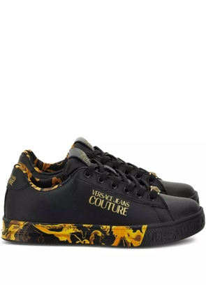 Versace Jeans Couture baroque-print low-top trainers - Black