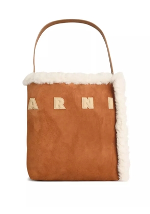 Marni Museo suede shoulder bag - Brown