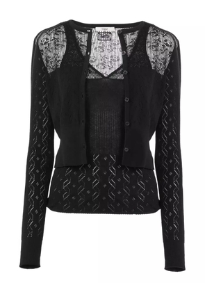 Chloé logo-patch top (set of two) - Black