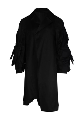 Comme Des Garçons asymmetrical ruffled-sleeve coat - Black