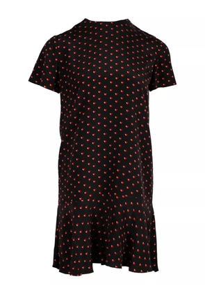Saint Laurent Pre-Owned heart-print mini dress - Black