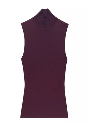 KHAITE Benita ribbed turtleneck top - Red