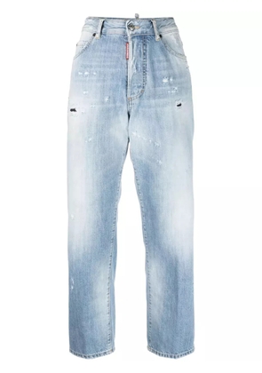 DSQUARED2 bleached-wash cropped jeans - Blue