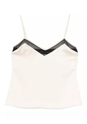 IMPERIAL v-neck spaghetti-strap top - Neutrals