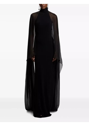Ralph Lauren Collection high-neck cape maxi dress - Black