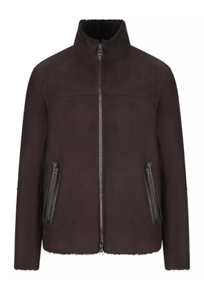 Herno shearling zip-front jacket - Brown