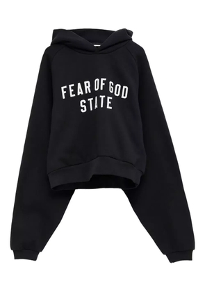 FEAR OF GOD ESSENTIALS embroidered-logo hoodie - Black