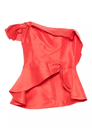 Gemy Maalouf ruffled one-shoulder top - Red