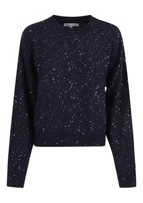 Antonelli sequin-embellished wool top - Blue