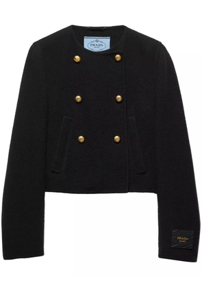 Prada Double-breasted twill jacket - Black