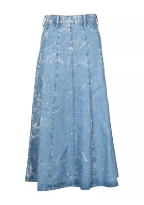 GANNI distressed denim skirt - Blue